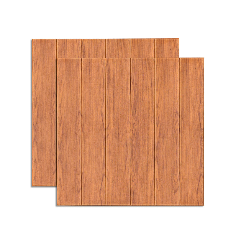 Modern Wood Paneling Smooth Wall Interior Wood Plank Set of 2 Red 0.2" Clearhalo 'Flooring 'Home Improvement' 'home_improvement' 'home_improvement_wall_paneling' 'Wall Paneling' 'wall_paneling' 'Walls & Ceilings' Walls and Ceiling' 6578660
