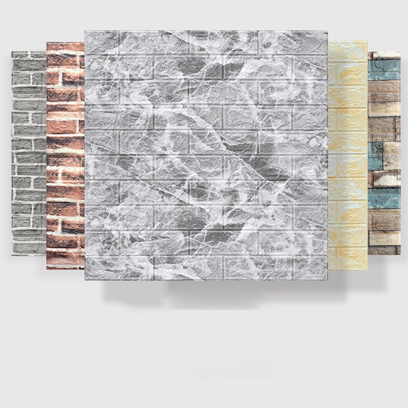 Farmhouse Wall Plank 3D Brick Bedroom and Living Room Wall Panels Set of 2 Clearhalo 'Flooring 'Home Improvement' 'home_improvement' 'home_improvement_wall_paneling' 'Wall Paneling' 'wall_paneling' 'Walls & Ceilings' Walls and Ceiling' 6578700