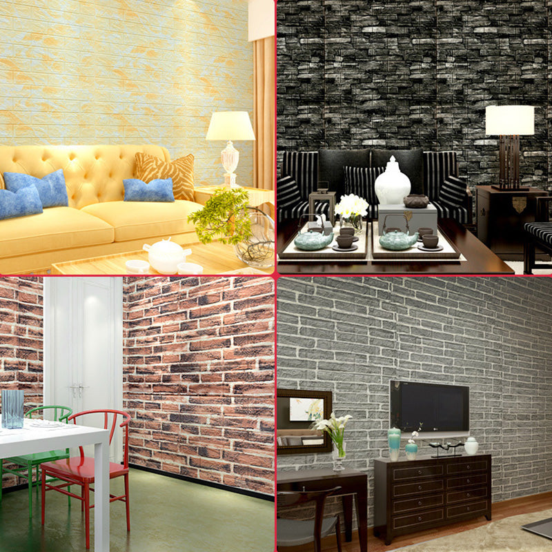 Farmhouse Wall Plank 3D Brick Bedroom and Living Room Wall Panels Set of 2 Clearhalo 'Flooring 'Home Improvement' 'home_improvement' 'home_improvement_wall_paneling' 'Wall Paneling' 'wall_paneling' 'Walls & Ceilings' Walls and Ceiling' 6578705