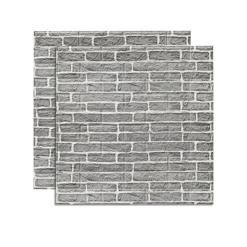 Farmhouse Wall Plank 3D Brick Bedroom and Living Room Wall Panels Set of 2 Grey Clearhalo 'Flooring 'Home Improvement' 'home_improvement' 'home_improvement_wall_paneling' 'Wall Paneling' 'wall_paneling' 'Walls & Ceilings' Walls and Ceiling' 6578715