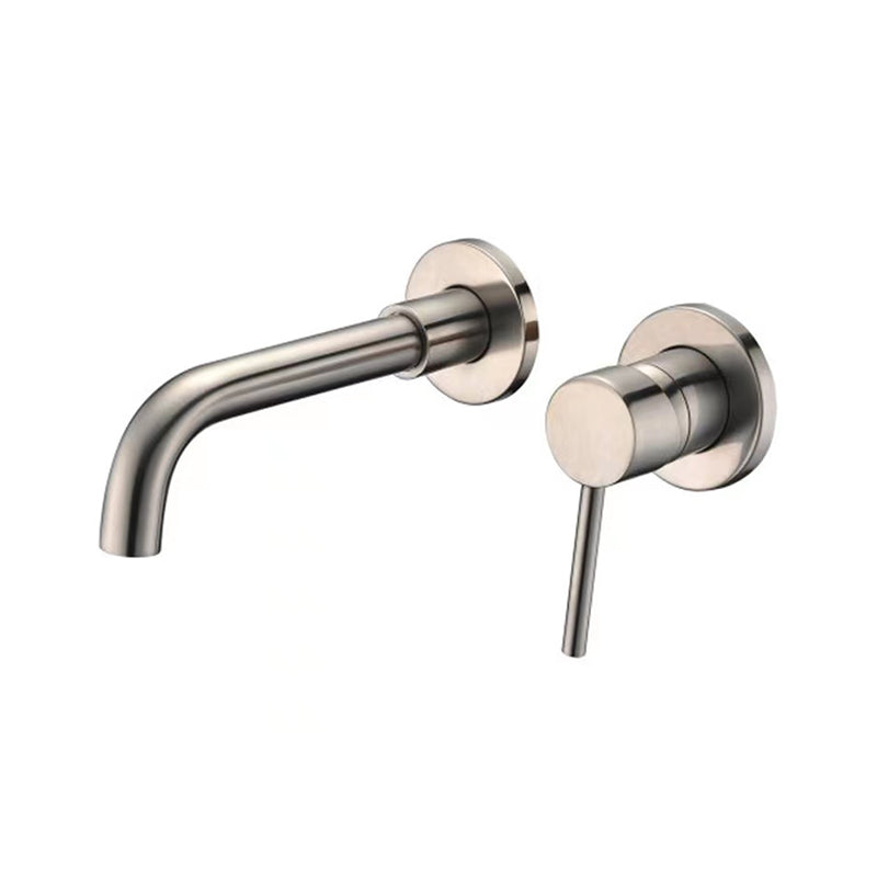 Wall Mounted Faucests Single Lever Handle Faucets for Bathroom Chrome Clearhalo 'Bathroom Remodel & Bathroom Fixtures' 'Bathroom Sink Faucets' 'Bathroom Sinks & Faucet Components' 'bathroom_sink_faucets' 'Home Improvement' 'home_improvement' 'home_improvement_bathroom_sink_faucets' 6585131