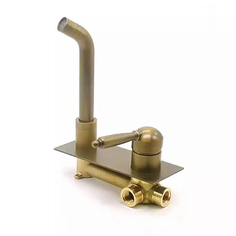 3 Holes Faucet Glam Style Wall Mounted Faucet with 2 Cross Handles Clearhalo 'Bathroom Remodel & Bathroom Fixtures' 'Bathroom Sink Faucets' 'Bathroom Sinks & Faucet Components' 'bathroom_sink_faucets' 'Home Improvement' 'home_improvement' 'home_improvement_bathroom_sink_faucets' 6585186