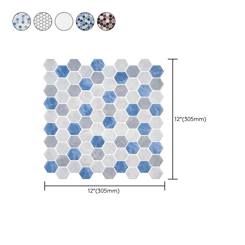 Modern Field Tile Waterproof Hexagon Pattern Peel and Stick Tile Over Tile Clearhalo 'Flooring 'Home Improvement' 'home_improvement' 'home_improvement_peel_stick_blacksplash' 'Peel & Stick Backsplash Tile' 'peel_stick_blacksplash' 'Walls & Ceilings' Walls and Ceiling' 6585645