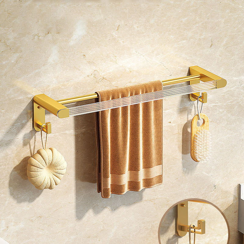 Modern Bath Hardware Set Towel Bar Bath Shelf Grey/Gold Bathroom Hardware Set Clearhalo 'Bathroom Hardware Sets' 'Bathroom Hardware' 'Bathroom Remodel & Bathroom Fixtures' 'bathroom_hardware_sets' 'Home Improvement' 'home_improvement' 'home_improvement_bathroom_hardware_sets' 6587555