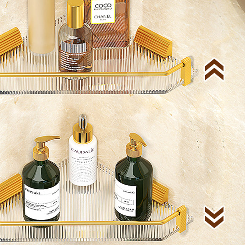 Modern Bath Hardware Set Towel Bar Bath Shelf Grey/Gold Bathroom Hardware Set Clearhalo 'Bathroom Hardware Sets' 'Bathroom Hardware' 'Bathroom Remodel & Bathroom Fixtures' 'bathroom_hardware_sets' 'Home Improvement' 'home_improvement' 'home_improvement_bathroom_hardware_sets' 6587565