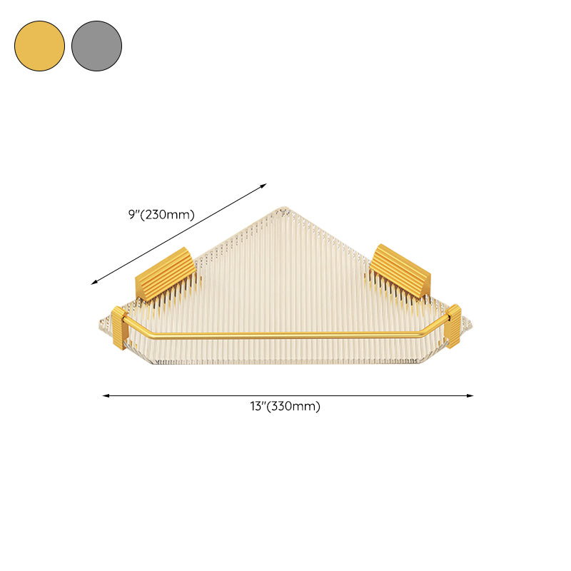 Modern Bath Hardware Set Towel Bar Bath Shelf Grey/Gold Bathroom Hardware Set Clearhalo 'Bathroom Hardware Sets' 'Bathroom Hardware' 'Bathroom Remodel & Bathroom Fixtures' 'bathroom_hardware_sets' 'Home Improvement' 'home_improvement' 'home_improvement_bathroom_hardware_sets' 6587578