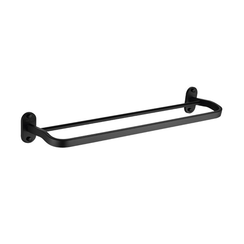 Modern Bathroom Accessory Set Bath Shelf Towel Bar Matte Black Bath Hardware Set Towel Bar (Double Rods) Clearhalo 'Bathroom Hardware Sets' 'Bathroom Hardware' 'Bathroom Remodel & Bathroom Fixtures' 'bathroom_hardware_sets' 'Home Improvement' 'home_improvement' 'home_improvement_bathroom_hardware_sets' 6587606