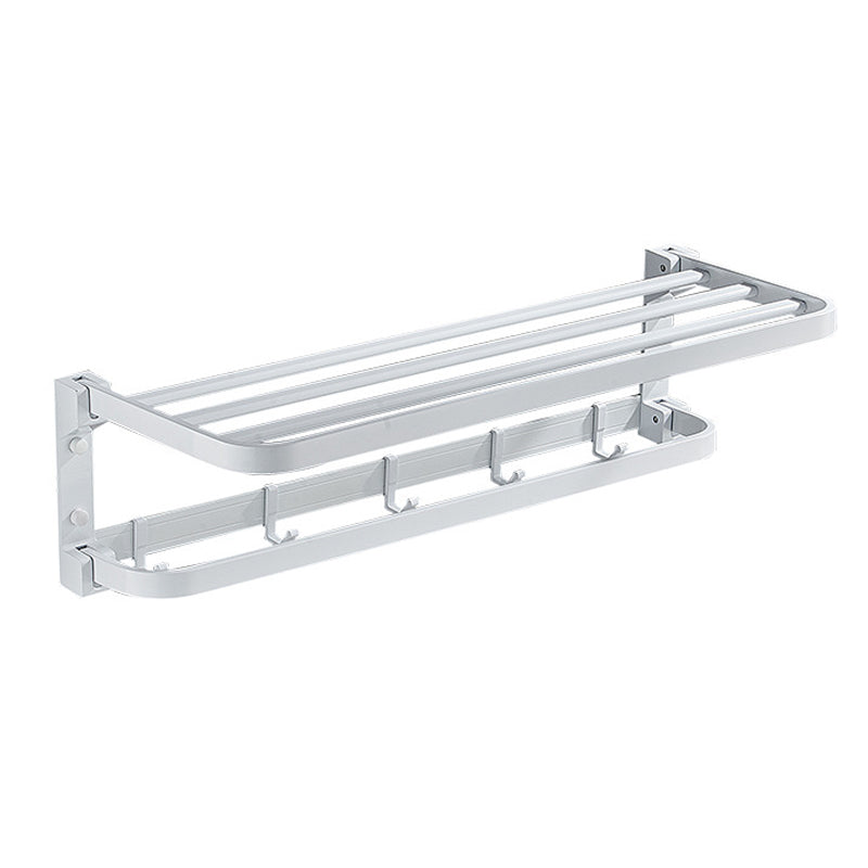 Modern Bathroom Accessory Kit Towel Bar Bath Shelf White Bathroom Accessory Set Towel Rack Clearhalo 'Bathroom Hardware Sets' 'Bathroom Hardware' 'Bathroom Remodel & Bathroom Fixtures' 'bathroom_hardware_sets' 'Home Improvement' 'home_improvement' 'home_improvement_bathroom_hardware_sets' 6587635