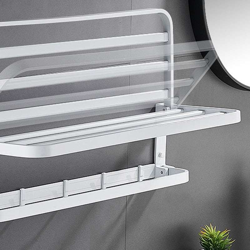 Modern Bathroom Accessory Kit Towel Bar Bath Shelf White Bathroom Accessory Set Clearhalo 'Bathroom Hardware Sets' 'Bathroom Hardware' 'Bathroom Remodel & Bathroom Fixtures' 'bathroom_hardware_sets' 'Home Improvement' 'home_improvement' 'home_improvement_bathroom_hardware_sets' 6587647