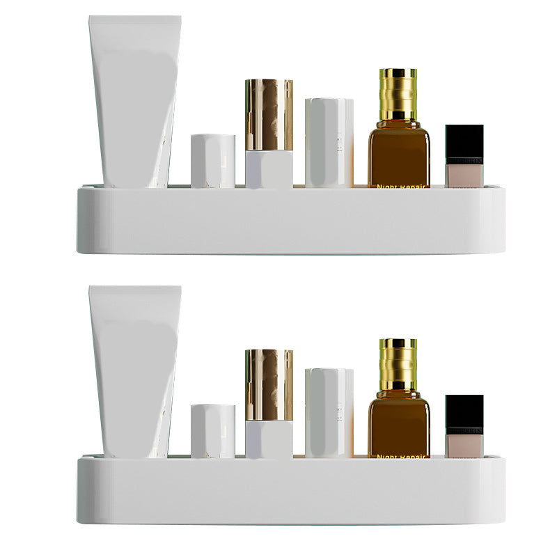 Contemporary Bathroom Accessories Hardware Set Aluminum Bath Shelf White 2 Piece Set Clearhalo 'Bathroom Hardware Sets' 'Bathroom Hardware' 'Bathroom Remodel & Bathroom Fixtures' 'bathroom_hardware_sets' 'Home Improvement' 'home_improvement' 'home_improvement_bathroom_hardware_sets' 6587933