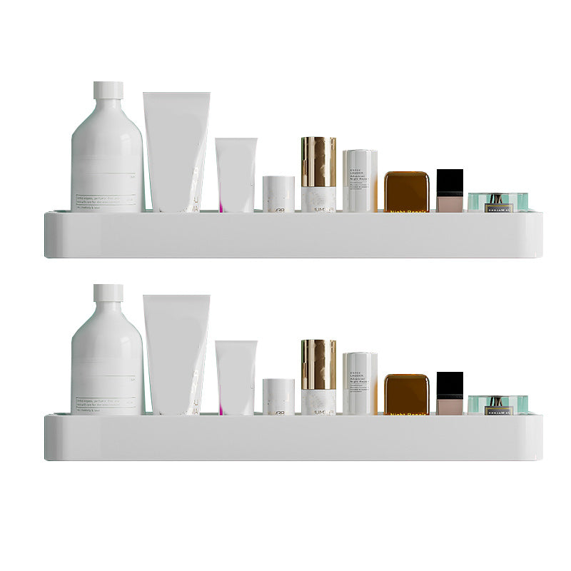 Contemporary Bathroom Accessories Hardware Set Aluminum Bath Shelf 20"L x 5"W x 2"H White 2 Piece Set Clearhalo 'Bathroom Hardware Sets' 'Bathroom Hardware' 'Bathroom Remodel & Bathroom Fixtures' 'bathroom_hardware_sets' 'Home Improvement' 'home_improvement' 'home_improvement_bathroom_hardware_sets' 6587936