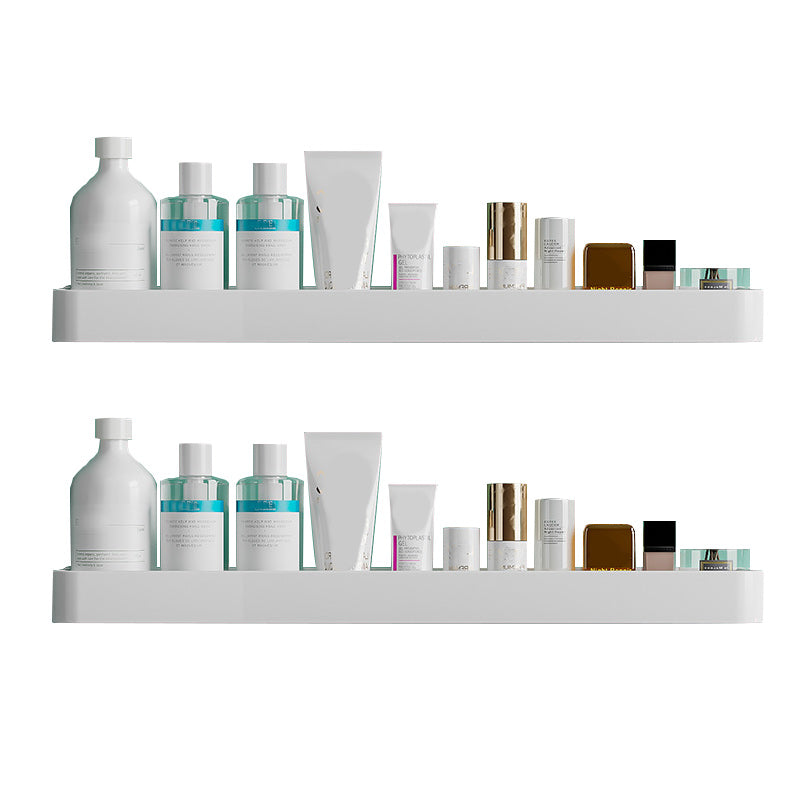 Contemporary Bathroom Accessories Hardware Set Aluminum Bath Shelf 24"L x 5"W x 2"H White 2 Piece Set Clearhalo 'Bathroom Hardware Sets' 'Bathroom Hardware' 'Bathroom Remodel & Bathroom Fixtures' 'bathroom_hardware_sets' 'Home Improvement' 'home_improvement' 'home_improvement_bathroom_hardware_sets' 6587938