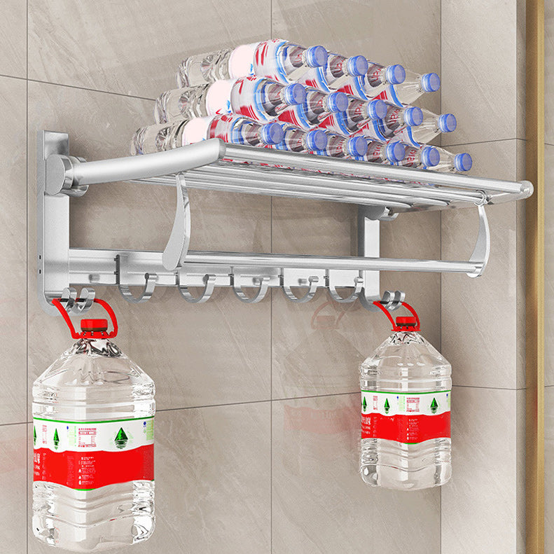 Traditional Bath Shelf Bathroom Accessories Hardware Set Stainless Steel Bathroom Set Clearhalo 'Bathroom Hardware Sets' 'Bathroom Hardware' 'Bathroom Remodel & Bathroom Fixtures' 'bathroom_hardware_sets' 'Home Improvement' 'home_improvement' 'home_improvement_bathroom_hardware_sets' 6587954