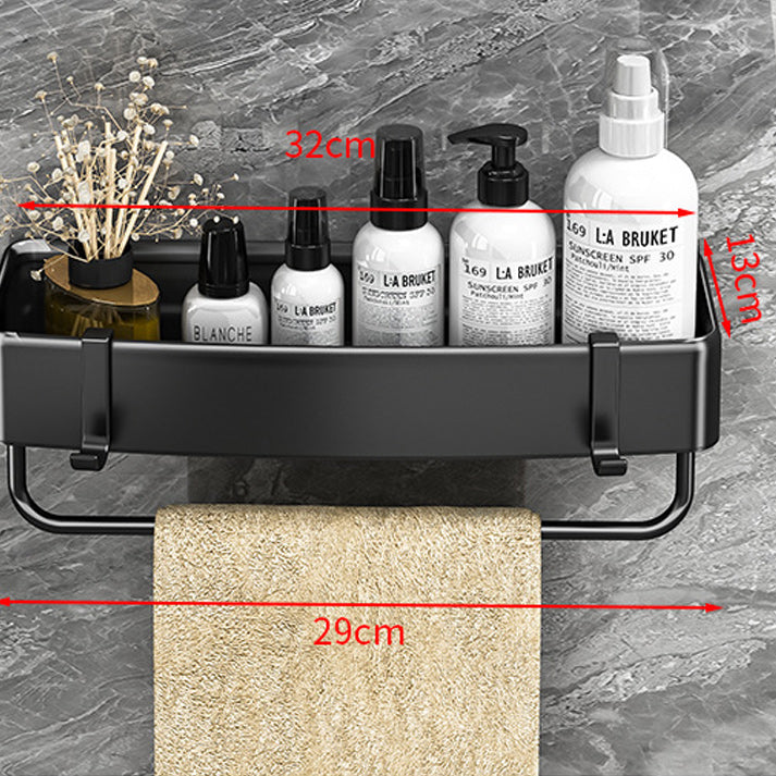 Modern Black and White Metal Bath Hardware Set Bath Shelf Bathroom Hardware Set Clearhalo 'Bathroom Hardware Sets' 'Bathroom Hardware' 'Bathroom Remodel & Bathroom Fixtures' 'bathroom_hardware_sets' 'Home Improvement' 'home_improvement' 'home_improvement_bathroom_hardware_sets' 6588012