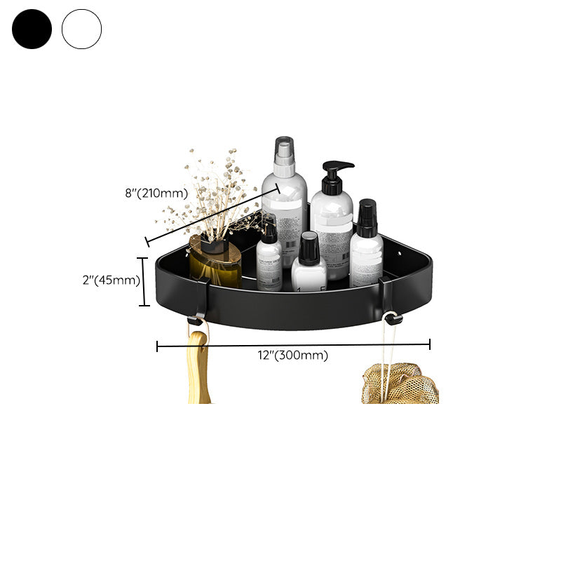 Modern Black and White Metal Bath Hardware Set Bath Shelf Bathroom Hardware Set Clearhalo 'Bathroom Hardware Sets' 'Bathroom Hardware' 'Bathroom Remodel & Bathroom Fixtures' 'bathroom_hardware_sets' 'Home Improvement' 'home_improvement' 'home_improvement_bathroom_hardware_sets' 6588028