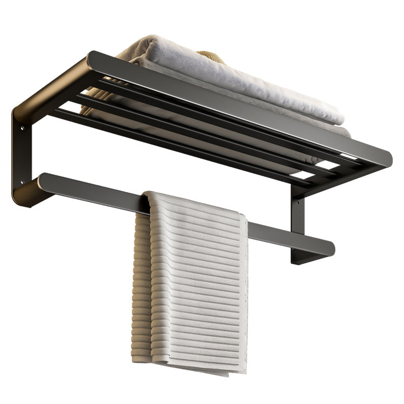 Modern Bath Hardware Set Black Towel Bar Bath Shelf Bathroom Hardware Set Clearhalo 'Bathroom Hardware Sets' 'Bathroom Hardware' 'Bathroom Remodel & Bathroom Fixtures' 'bathroom_hardware_sets' 'Home Improvement' 'home_improvement' 'home_improvement_bathroom_hardware_sets' 6588075