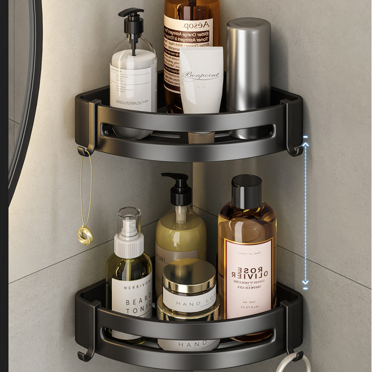 Modern Bath Hardware Set Black Towel Bar Bath Shelf Bathroom Hardware Set Clearhalo 'Bathroom Hardware Sets' 'Bathroom Hardware' 'Bathroom Remodel & Bathroom Fixtures' 'bathroom_hardware_sets' 'Home Improvement' 'home_improvement' 'home_improvement_bathroom_hardware_sets' 6588082