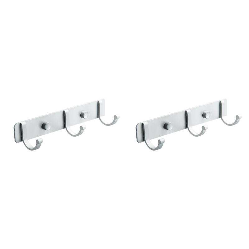 Modern Bathroom Hardware Set Silver/Black Bathroom Accessory Kit Silver 2 Piece Set 3 Clearhalo 'Bathroom Hardware Sets' 'Bathroom Hardware' 'Bathroom Remodel & Bathroom Fixtures' 'bathroom_hardware_sets' 'Home Improvement' 'home_improvement' 'home_improvement_bathroom_hardware_sets' 6590751