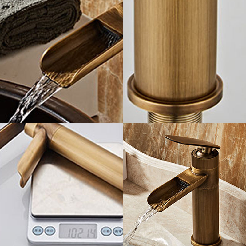 Farmhouse Style Faucet Single Lever Handle Faucet for Bathroom Clearhalo 'Bathroom Remodel & Bathroom Fixtures' 'Bathroom Sink Faucets' 'Bathroom Sinks & Faucet Components' 'bathroom_sink_faucets' 'Home Improvement' 'home_improvement' 'home_improvement_bathroom_sink_faucets' 6595005