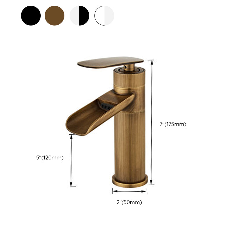 Farmhouse Style Faucet Single Lever Handle Faucet for Bathroom Clearhalo 'Bathroom Remodel & Bathroom Fixtures' 'Bathroom Sink Faucets' 'Bathroom Sinks & Faucet Components' 'bathroom_sink_faucets' 'Home Improvement' 'home_improvement' 'home_improvement_bathroom_sink_faucets' 6595010