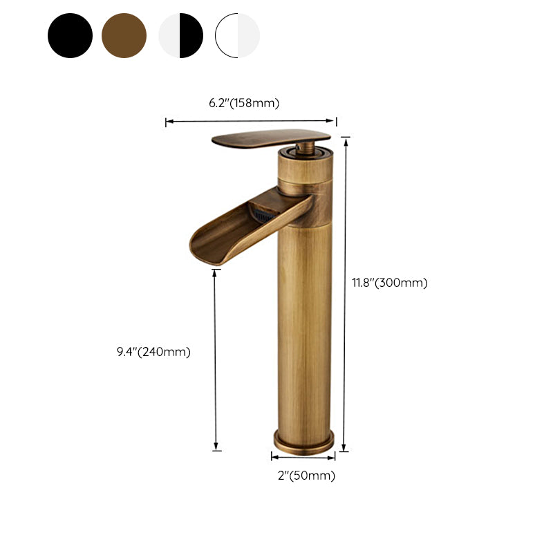 Farmhouse Style Faucet Single Lever Handle Faucet for Bathroom Clearhalo 'Bathroom Remodel & Bathroom Fixtures' 'Bathroom Sink Faucets' 'Bathroom Sinks & Faucet Components' 'bathroom_sink_faucets' 'Home Improvement' 'home_improvement' 'home_improvement_bathroom_sink_faucets' 6595011