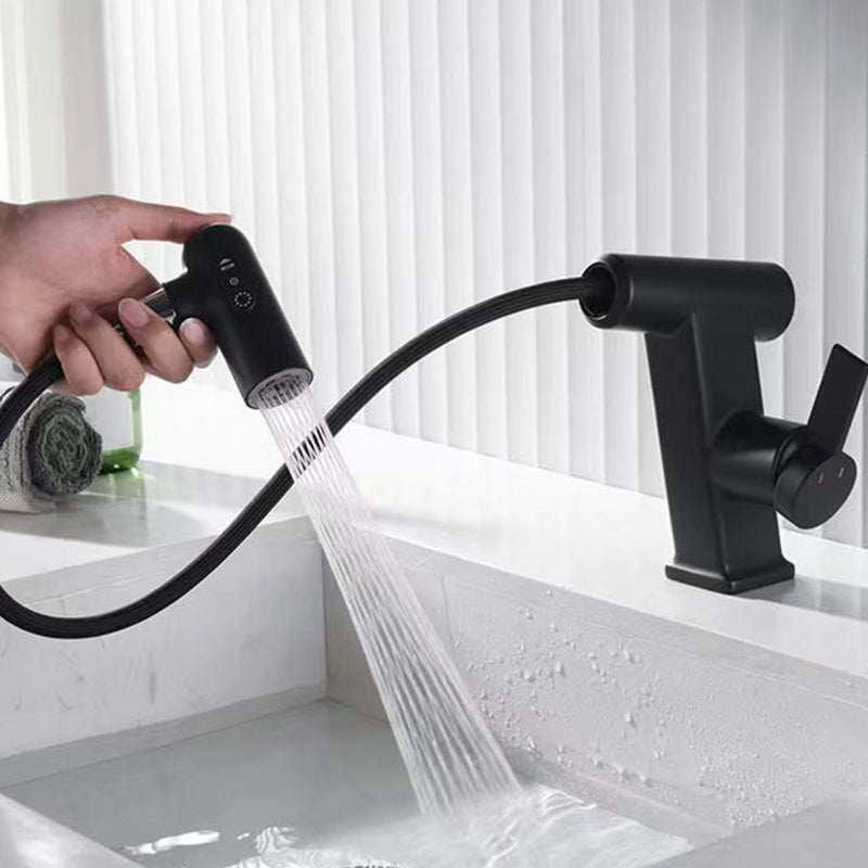 Contemporary Vessel Faucet Swivel Spout Faucet with One Lever Handle Clearhalo 'Bathroom Remodel & Bathroom Fixtures' 'Bathroom Sink Faucets' 'Bathroom Sinks & Faucet Components' 'bathroom_sink_faucets' 'Home Improvement' 'home_improvement' 'home_improvement_bathroom_sink_faucets' 6595015