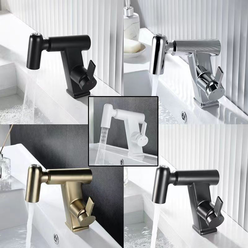 Contemporary Vessel Faucet Swivel Spout Faucet with One Lever Handle Clearhalo 'Bathroom Remodel & Bathroom Fixtures' 'Bathroom Sink Faucets' 'Bathroom Sinks & Faucet Components' 'bathroom_sink_faucets' 'Home Improvement' 'home_improvement' 'home_improvement_bathroom_sink_faucets' 6595019