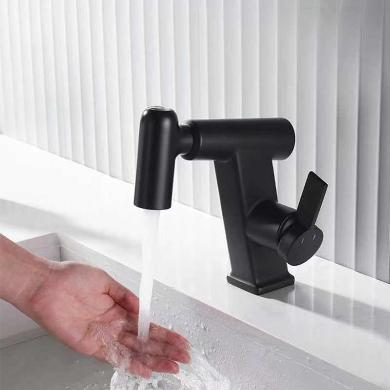 Contemporary Vessel Faucet Swivel Spout Faucet with One Lever Handle Clearhalo 'Bathroom Remodel & Bathroom Fixtures' 'Bathroom Sink Faucets' 'Bathroom Sinks & Faucet Components' 'bathroom_sink_faucets' 'Home Improvement' 'home_improvement' 'home_improvement_bathroom_sink_faucets' 6595026