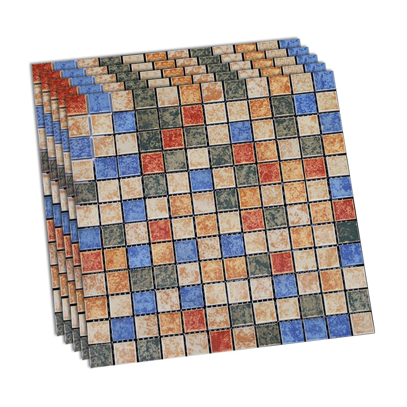 Grid Mosaic Sheet Wall & Floor Tile Mixed Material Outdoor Wall Tile Blue Clearhalo 'Floor Tiles & Wall Tiles' 'floor_tiles_wall_tiles' 'Flooring 'Home Improvement' 'home_improvement' 'home_improvement_floor_tiles_wall_tiles' Walls and Ceiling' 6595397