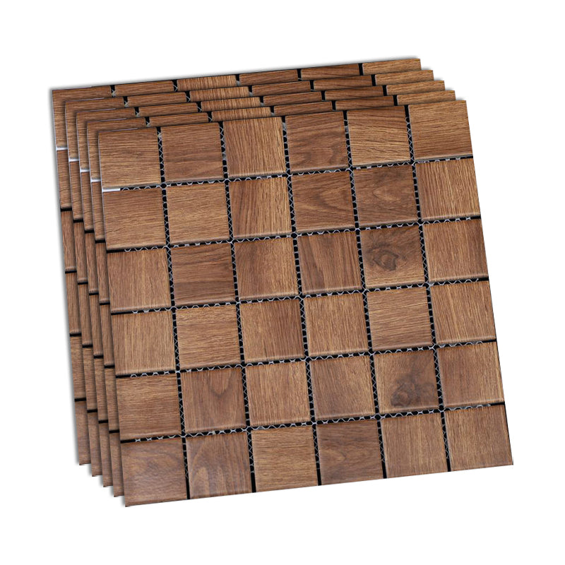 Grid Mosaic Sheet Wall & Floor Tile Mixed Material Outdoor Wall Tile Tan 22 Pieces Clearhalo 'Floor Tiles & Wall Tiles' 'floor_tiles_wall_tiles' 'Flooring 'Home Improvement' 'home_improvement' 'home_improvement_floor_tiles_wall_tiles' Walls and Ceiling' 6595398