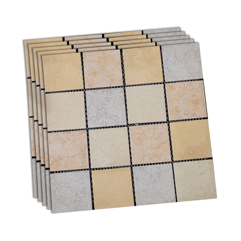 Grid Mosaic Sheet Wall & Floor Tile Mixed Material Outdoor Wall Tile Light Orange Clearhalo 'Floor Tiles & Wall Tiles' 'floor_tiles_wall_tiles' 'Flooring 'Home Improvement' 'home_improvement' 'home_improvement_floor_tiles_wall_tiles' Walls and Ceiling' 6595406