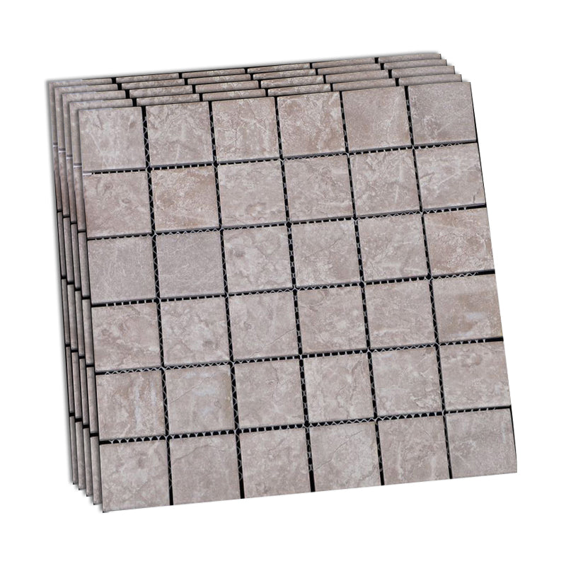 Grid Mosaic Sheet Wall & Floor Tile Mixed Material Outdoor Wall Tile Black-Gray Clearhalo 'Floor Tiles & Wall Tiles' 'floor_tiles_wall_tiles' 'Flooring 'Home Improvement' 'home_improvement' 'home_improvement_floor_tiles_wall_tiles' Walls and Ceiling' 6595413