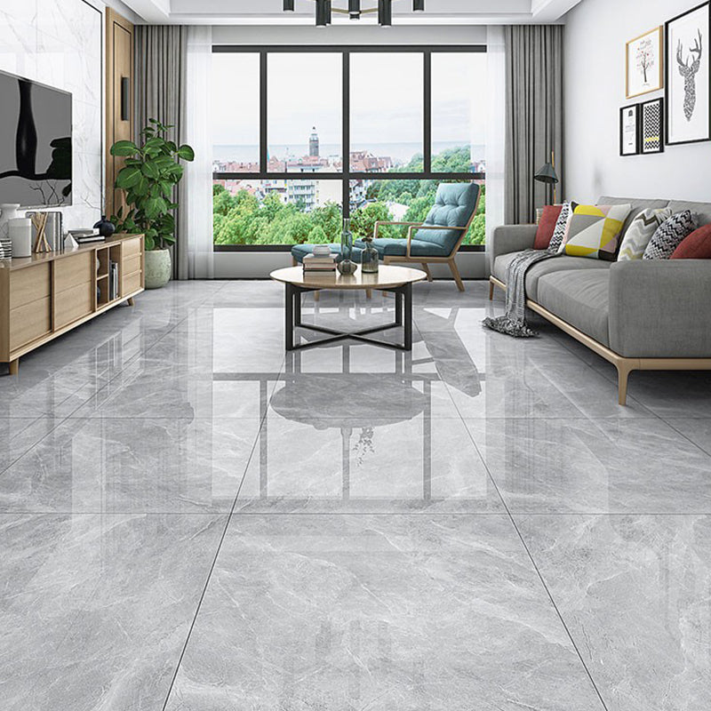 31.5" X 31.5" Square Tile Texture Pattern Straight Edge Glazed Design Floor Tile Dark Gray 9 Pieces Clearhalo 'Floor Tiles & Wall Tiles' 'floor_tiles_wall_tiles' 'Flooring 'Home Improvement' 'home_improvement' 'home_improvement_floor_tiles_wall_tiles' Walls and Ceiling' 6595506