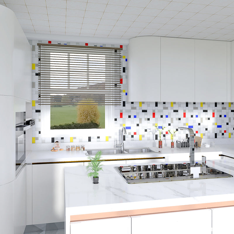 Modern Kitchen Backsplash Wallpaper Peel and Stick Single Tile Clearhalo 'Flooring 'Home Improvement' 'home_improvement' 'home_improvement_peel_stick_blacksplash' 'Peel & Stick Backsplash Tile' 'peel_stick_blacksplash' 'Walls & Ceilings' Walls and Ceiling' 6595626