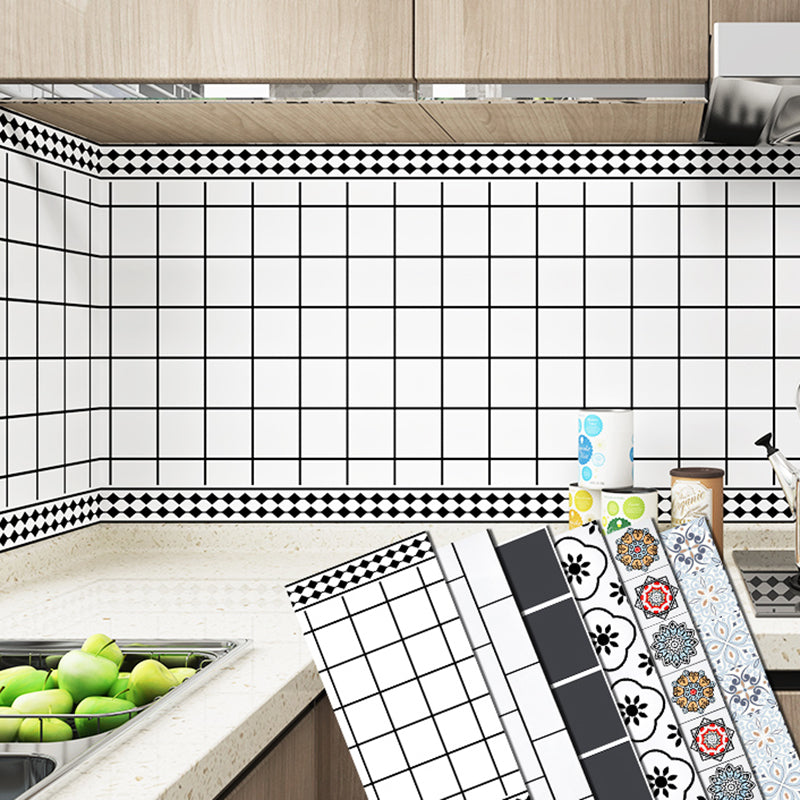 Modern Style Wallpaper Kitchen Single Tile Wallpaper with Rectangle Shape Clearhalo 'Flooring 'Home Improvement' 'home_improvement' 'home_improvement_peel_stick_blacksplash' 'Peel & Stick Backsplash Tile' 'peel_stick_blacksplash' 'Walls & Ceilings' Walls and Ceiling' 6595653