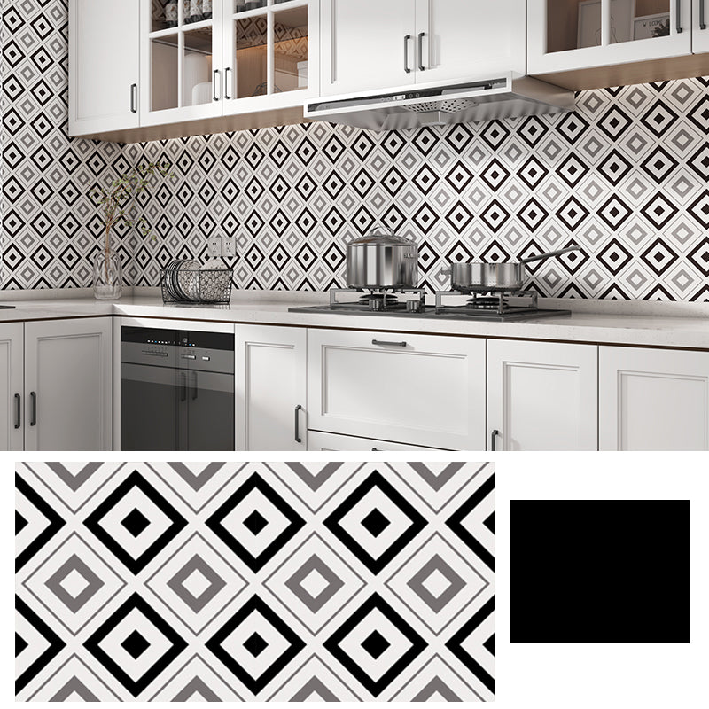 Modern Style Wallpaper Kitchen Single Tile Wallpaper with Rectangle Shape Clearhalo 'Flooring 'Home Improvement' 'home_improvement' 'home_improvement_peel_stick_blacksplash' 'Peel & Stick Backsplash Tile' 'peel_stick_blacksplash' 'Walls & Ceilings' Walls and Ceiling' 6595671