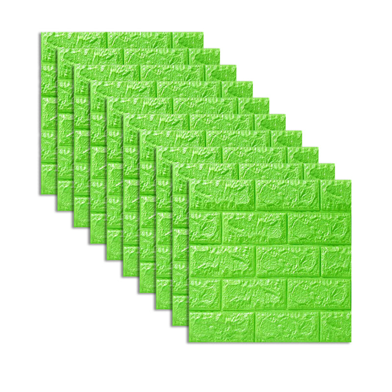 Modern Wall Panel PVC 3D Embossed Self-Adhesive Waterproof Wall Access Panel Green Clearhalo 'Flooring 'Home Improvement' 'home_improvement' 'home_improvement_wall_paneling' 'Wall Paneling' 'wall_paneling' 'Walls & Ceilings' Walls and Ceiling' 6595704