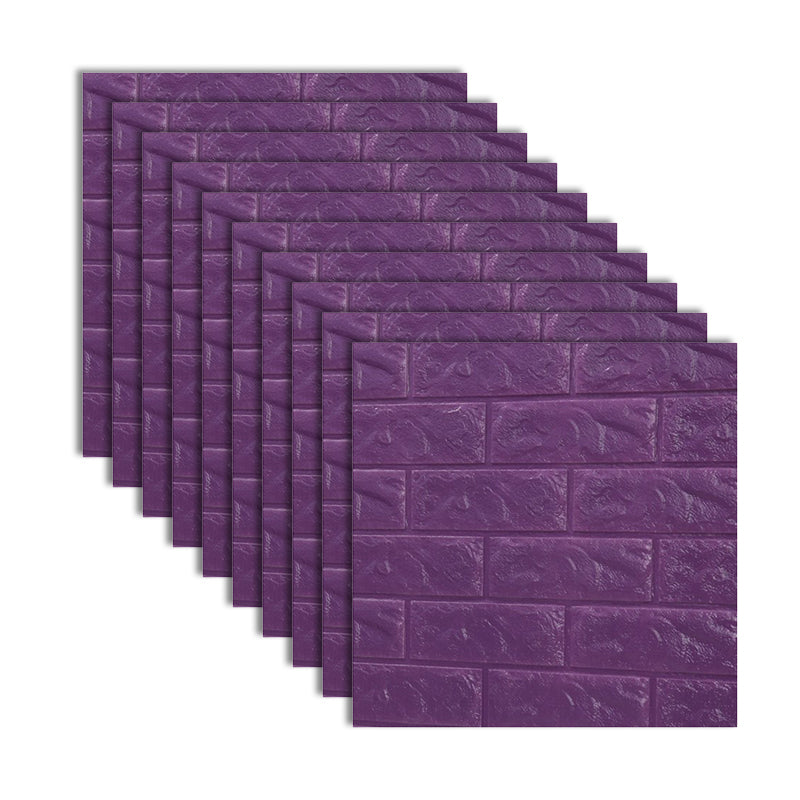 Modern Panel PVC 3D Embossed Self-Adhesive Paintable Indoor Wall Ceiling Purple 0.2" Clearhalo 'Flooring 'Home Improvement' 'home_improvement' 'home_improvement_wall_paneling' 'Wall Paneling' 'wall_paneling' 'Walls & Ceilings' Walls and Ceiling' 6595729