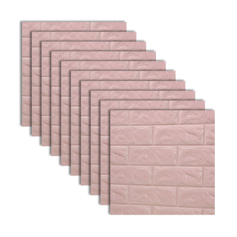 Modern Panel PVC 3D Embossed Self-Adhesive Paintable Indoor Wall Ceiling Light Pink 0.2" Clearhalo 'Flooring 'Home Improvement' 'home_improvement' 'home_improvement_wall_paneling' 'Wall Paneling' 'wall_paneling' 'Walls & Ceilings' Walls and Ceiling' 6595741