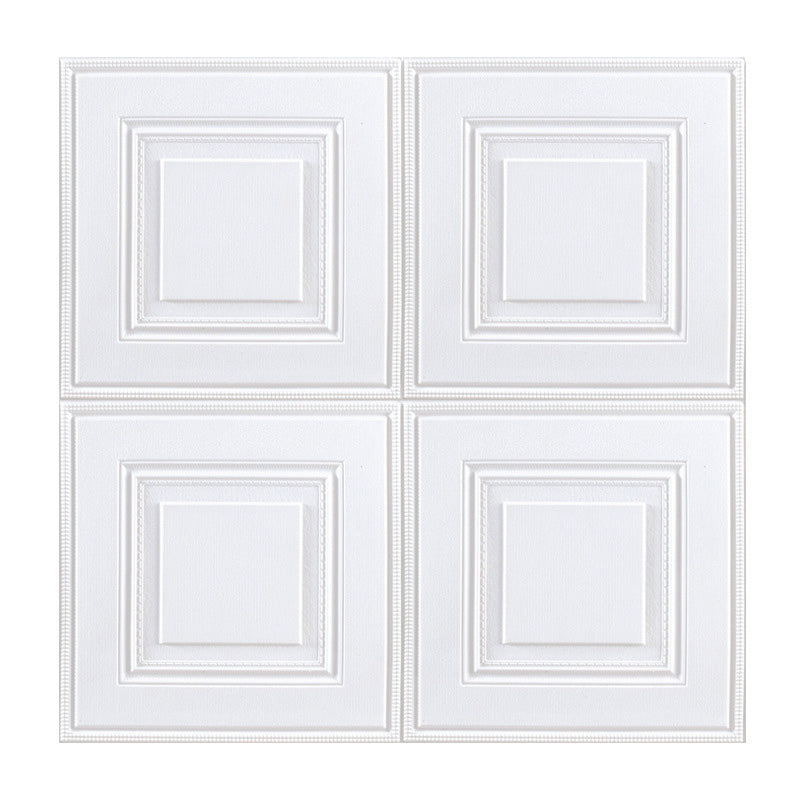 Industrial Wall Plank 3D Print Bathroom Living Room Wall Panels Set of 1 in White Clearhalo 'Flooring 'Home Improvement' 'home_improvement' 'home_improvement_wall_paneling' 'Wall Paneling' 'wall_paneling' 'Walls & Ceilings' Walls and Ceiling' 6595772