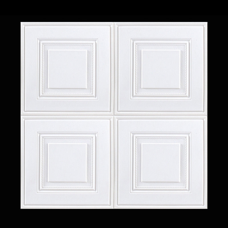 Industrial Wall Plank 3D Print Bathroom Living Room Wall Panels Set of 1 in White Clearhalo 'Flooring 'Home Improvement' 'home_improvement' 'home_improvement_wall_paneling' 'Wall Paneling' 'wall_paneling' 'Walls & Ceilings' Walls and Ceiling' 6595776
