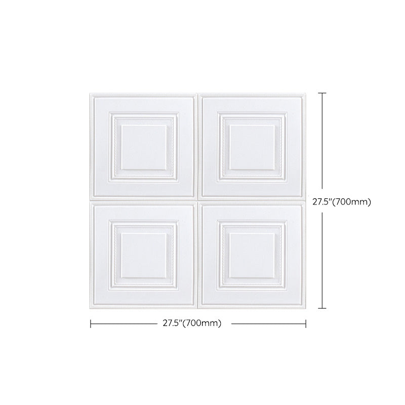 Industrial Wall Plank 3D Print Bathroom Living Room Wall Panels Set of 1 in White Clearhalo 'Flooring 'Home Improvement' 'home_improvement' 'home_improvement_wall_paneling' 'Wall Paneling' 'wall_paneling' 'Walls & Ceilings' Walls and Ceiling' 6595778