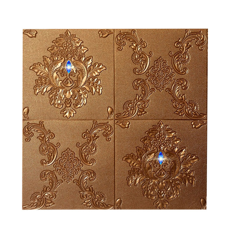 Glam Style Foam Wall Paneling Living Room 3D Embossed Waterproof Wall Paneling Clearhalo 'Flooring 'Home Improvement' 'home_improvement' 'home_improvement_wall_paneling' 'Wall Paneling' 'wall_paneling' 'Walls & Ceilings' Walls and Ceiling' 6595788