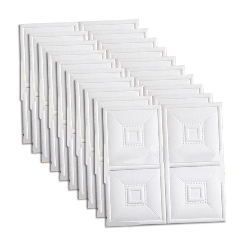 Glam Style Foam Waterproof Wall Paneling Living Room 3D Embossed Wall Paneling Textured White Foam（Strong Glue） Clearhalo 'Flooring 'Home Improvement' 'home_improvement' 'home_improvement_wall_paneling' 'Wall Paneling' 'wall_paneling' 'Walls & Ceilings' Walls and Ceiling' 6598215