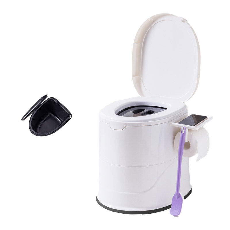 Floor Mounted ABS Flush Toilet One-Piece Toilet Modern Toilet White Upgrading Antiskid Solid Barrel Clearhalo 'Bathroom Remodel & Bathroom Fixtures' 'Home Improvement' 'home_improvement' 'home_improvement_toilets' 'Toilets & Bidets' 'Toilets' 6611258