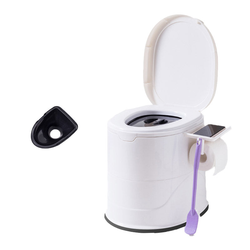 Floor Mounted ABS Flush Toilet One-Piece Toilet Modern Toilet White Upgrading Antiskid Hollow Barrel Clearhalo 'Bathroom Remodel & Bathroom Fixtures' 'Home Improvement' 'home_improvement' 'home_improvement_toilets' 'Toilets & Bidets' 'Toilets' 6611260