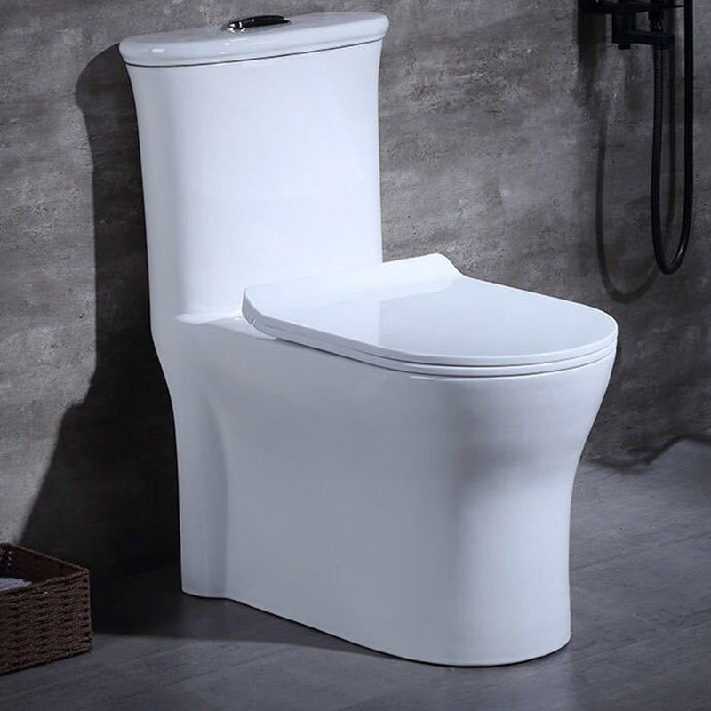 Traditional One Piece Toilet Bowl Floor Mounted White Urine Toilet for Bathroom 16.9"L x 27.6"W x 30.1"H 12" Clearhalo 'Bathroom Remodel & Bathroom Fixtures' 'Home Improvement' 'home_improvement' 'home_improvement_toilets' 'Toilets & Bidets' 'Toilets' 6611470