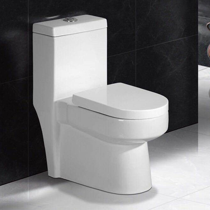 Traditional One Piece Toilet Bowl Floor Mounted White Urine Toilet for Bathroom 13.4"L x 25.6"W x 28.7"H Clearhalo 'Bathroom Remodel & Bathroom Fixtures' 'Home Improvement' 'home_improvement' 'home_improvement_toilets' 'Toilets & Bidets' 'Toilets' 6611471