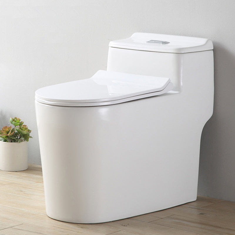 Traditional One Piece Toilet Bowl Floor Mount White Urine Toilet for Bathroom 14.4"L x 26.8"W x 24.4"H 12" Clearhalo 'Bathroom Remodel & Bathroom Fixtures' 'Home Improvement' 'home_improvement' 'home_improvement_toilets' 'Toilets & Bidets' 'Toilets' 6611528