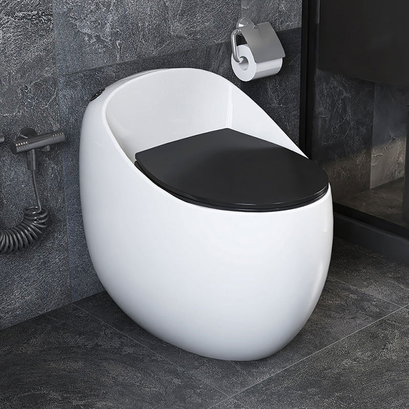 Contemporary All-In-One Toilet Bowl Floor Mounted Urine Toilet for Washroom Black/ White 16" Clearhalo 'Bathroom Remodel & Bathroom Fixtures' 'Home Improvement' 'home_improvement' 'home_improvement_toilets' 'Toilets & Bidets' 'Toilets' 6611549